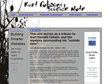Tablet Screenshot of kurtcobainssuicidenote.com